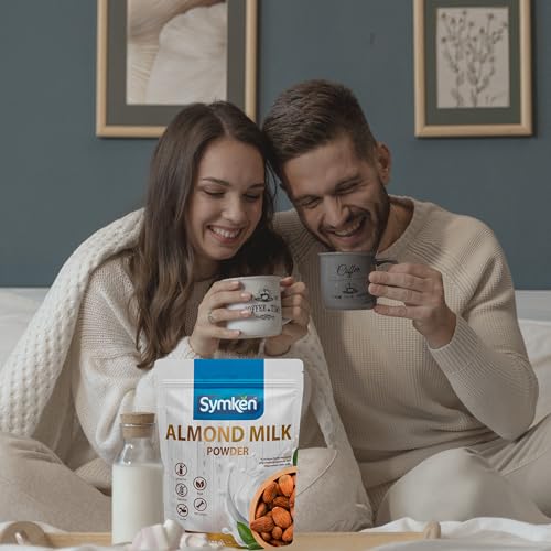 SYMKEN Almond Milk Powder 17.6 Oz (500g) | Pure Almond | No added sugar | Vegan | Gluten free | Lactose free | Non-GMO | Non-Dairy | Vegan protein