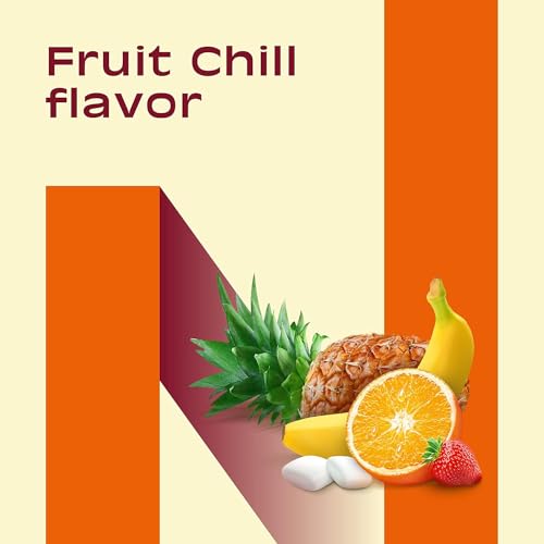 Nicorette Gum 2mg Fruit Chill - 20 Ea, Pack of 3