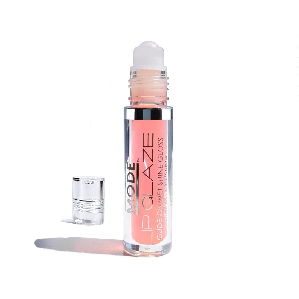 MODE Lip Glaze Cotton Candy Flavored Lip Gloss, Hydrating Sheer Wet Shine, Skincare Fruit Oils
