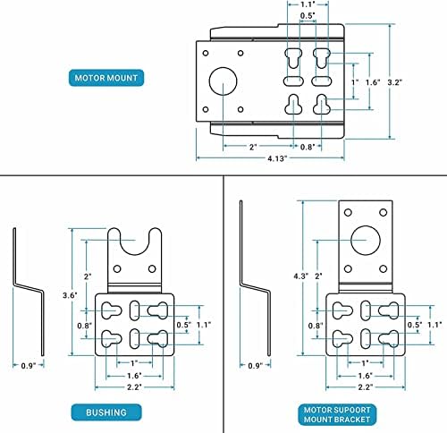 6902 Universal Barbecue Grill Stainless Steel Rotisserie Motor Bracket