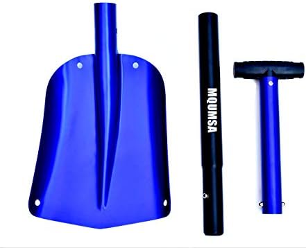 Portable Telescopic Aluminum Utility Car Adjustable Extended Edition Snow Shovel (Blue)
