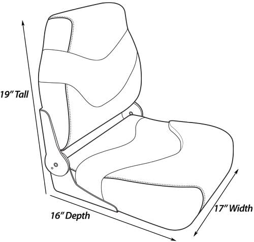 DeckMate® Plush Folding Boat Seats (Gray & Blue)