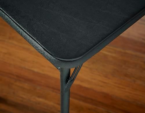 COSCO 20" x 48" Vinyl Top Folding Table, Black