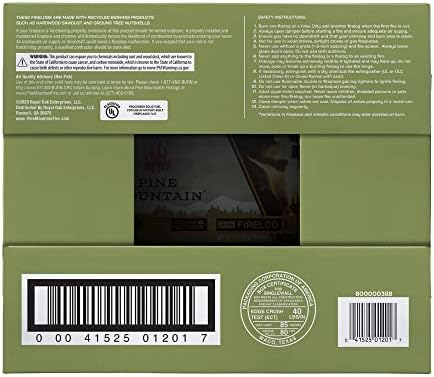 Pine Mountain 100% Natural Classic Firelog, 3-Hour Burn Time, 6 Logs, Green