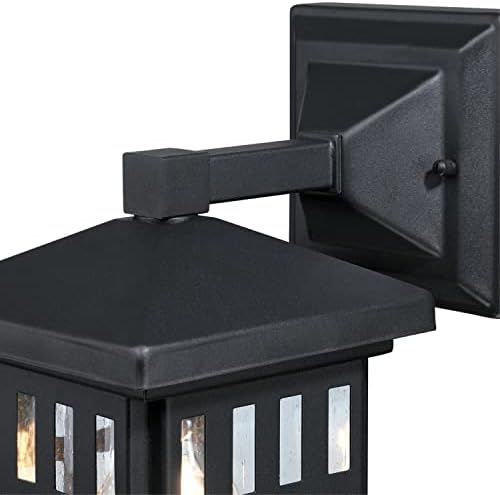 Westinghouse 6732800 Burnham One-Light Exterior Wall Lantern on Steel with Honey Art Glass, Oil Rubbed Bronze Finish, 1 Pack