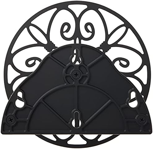 Liberty Garden Products 670 Wall Mounted Decorative Hose Butler, Holds 125-Feet of , Black