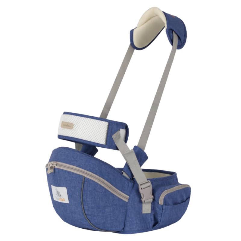 Baby Hip Seat Carrier Baby Waist Stool for Child Infant Toddler with Adjustable Strap Buckle Pocket Soft Inner Huge Storage (Dark Grey)