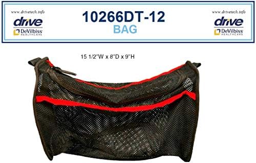 Replacement Tote Bag for Drive Drive Nitro Duet Rollator and Transport Chair Combination Unit Item # RTL10266DT - 1 Each - Part # 10266DT-12