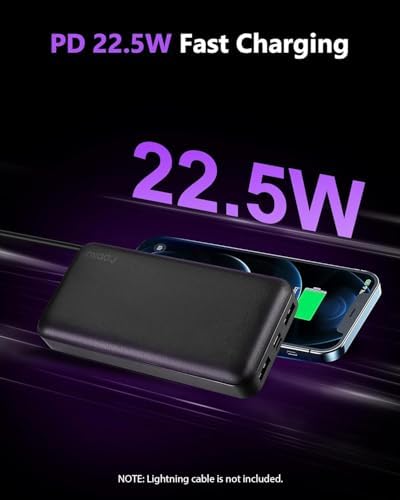 Miady 2-Pack Portable Charger 22.5W Power Bank 20000mAh Travel Battery Pack