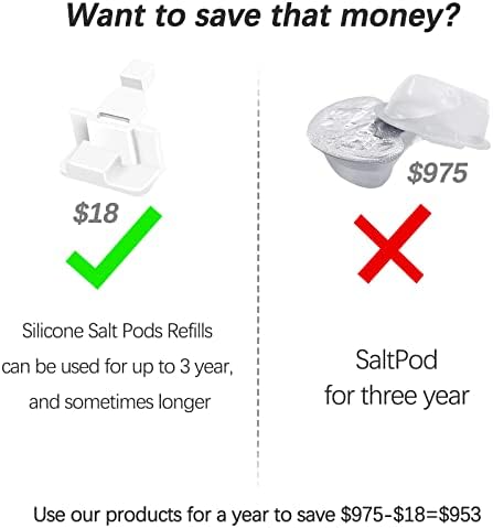 Silicone Saltwater Pods Refills Accessories Compatible with Navage Nasal Care Nasal Irrigation System - Save Salt Water pods for Easy Operation (6 Blue + 6 whie), nomal