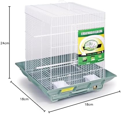Prevue Hendryx SP850B/B Clean Life Cockatiel Cage, Black, 1/2"