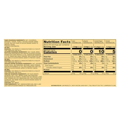 LEM Products Backwoods Original Jerky Seasoning, Ideal for Wild Game and Domestic Meat, Seasons Up to 25 Pounds of Meat, 18.3 Ounce Packet with Pre-Measured Cure Packet Included