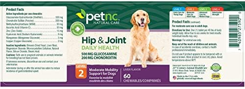 PetNC Natural Care Hip and Joint Soft Chews for Dogs, 90 Count - 27591 | Glucosamine Chondroitin MSM Dog Chews with Hyaluronic Acid, Liver Flavored Bone & Joint Support Supplement, For All Breeds