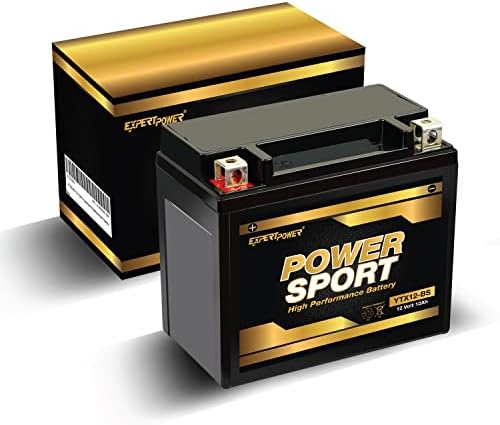ExpertPower YTX12-BS AGM Motorcycle Battery 12V 12Ah Powersports ATV Battery - Sealed Lead Acid, Maintenance-Free for Motorcycles & UTVs, Recon