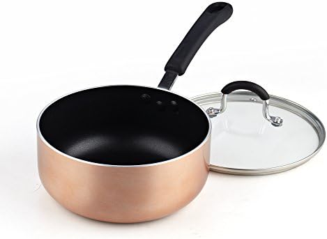 Cook N Home 8-Piece Nonstick Pot and Pan Set with Lid Induction Compatible | Cookware Set Includes Saucepan with Lid, Stockpot with Lid, Frying Pan, Kitchenware set Non Stick, Black