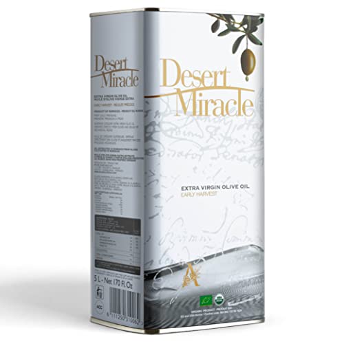 Desert Miracle Organic Extra Virgin Olive Oil, High Polyphenol, 17 fl oz | Gourmet Moroccan EVOO, First Cold Pressed Olive Oil Extra Virgin, Polyphenol-Rich, Flavor Trusted By Award-Winning Chefs
