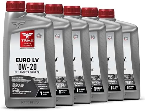 TRIAX Euro LV 0W-20 Full Synthetic European Car Engine Oil | 15K Miles | Compatible with BMW LL-12+, LL-17+, MB 229.71, VW 508.00/509.00 (1 Quart)
