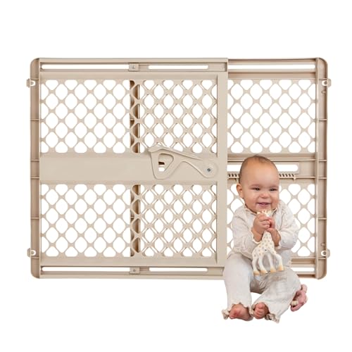 Toddleroo by North States - Supergate Ergo Baby Gate: Plastic Baby Gate for Stairs & Doorways - Adjustable Indoor Safety Gate - Made in USA - 26 to 42 Inches Wide - 26 Inches Tall - Ivory