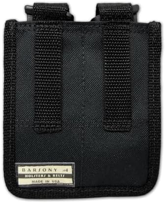 Barsony New Double Magazine Pouch for Compact, Sub-Compact 9mm 40 45