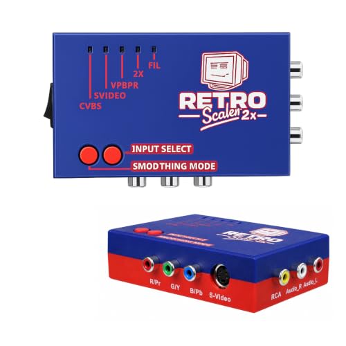 AV/S-Video/YPBPR to HDMI Converter, RetroScaler 2X Line Doubler with No Lags | Upscaler for Retro Games