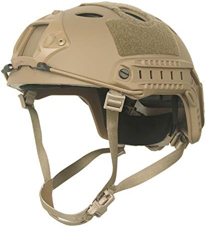 LOOGU Fast BJ Base Jump Tactical Helmet for Airsoft with 12-in-1 Headwear
