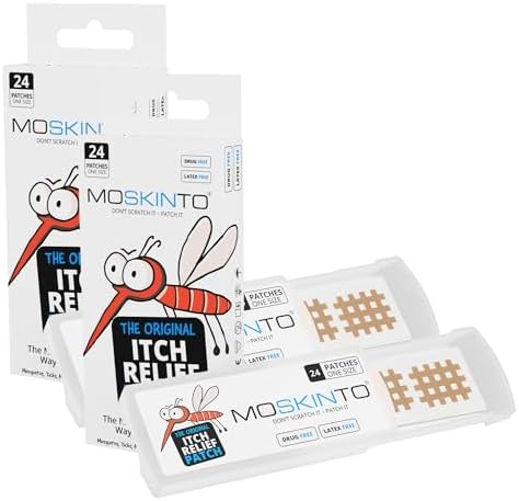 Moskinto The Original Mosquito Itch Relief Patches for Kids & Adults, Bug Bite Patches Soothe Swelling & Itching, Anti Itch Bug Bite Relief