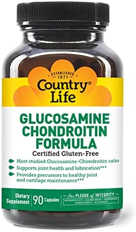 Country Life Glucosamine Chondroitin 1500mg/1200mg - Supports Joint Health & Lubrication - Maintains Healthy Cartilage, Tendon