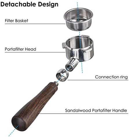 54mm Bottomless Portafilter, MATOW Bottomless Naked Portafilter Compatible with Breville 54mm Machines (Filter Basket Included)