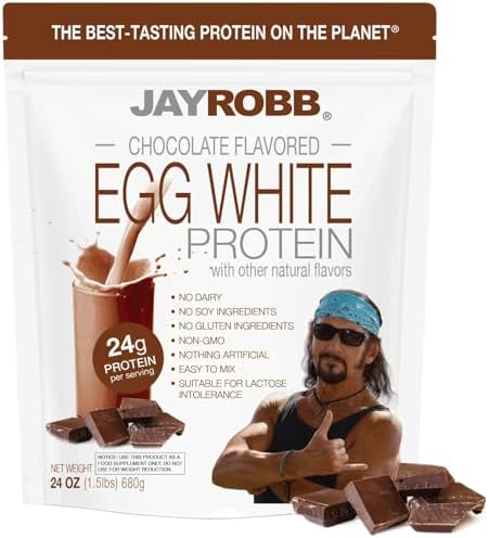 JAYROBB Vanilla Egg White Protein 24 oz, 1.5 Pound Bag