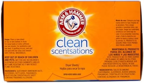 Arm & Hammer Fabric Softener Sheets, Purifying Waters, 200 ct