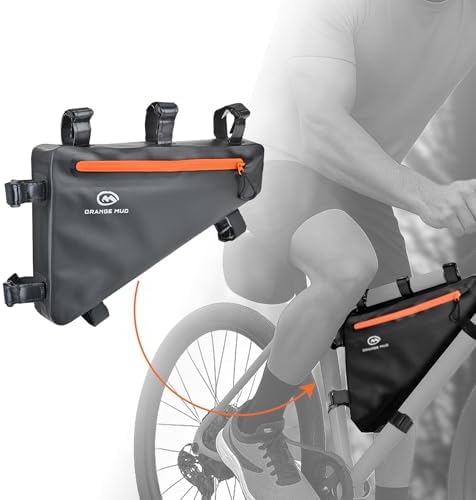 Orange Mud Waterproof Bike Frame Bag TPU Triangle Storage Bag