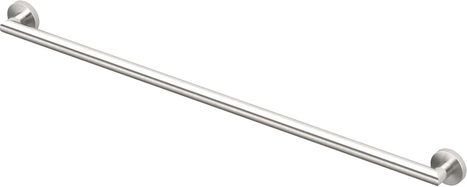 Gatco 970 Glam Shower Grab Bar, 12 Inch, ADA Compliant Stainless Steel, Satin Nickel, Wall Mounted Bathroom Handrail