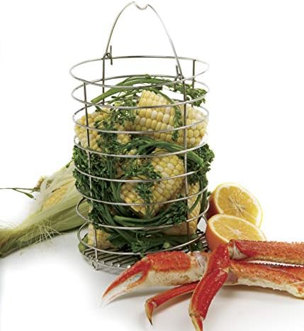 Norpro 573 Stainless Steel Vertical Cooker/Steamer, 3 Piece Set, 10in/25.5cm, as shown