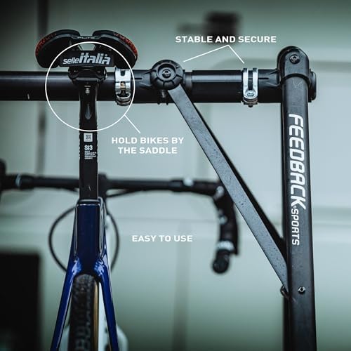 Feedback Sports A-Frame Portable Bike Storage Rack with Travel Bag, Black | Hangs up to 8 bikes for events and team pits