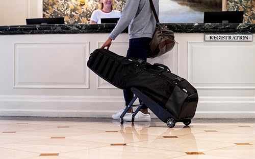 Sun Mountain ClubGlider Journey Golf Travel Bag - 4-Wheel Rolling System, Extendable & Retractable Legs for Easy Transport