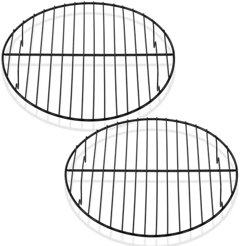 P&P CHEF 9 Inch Cooking Rack Round for Steaming Cooling, Silver, 2 Pack