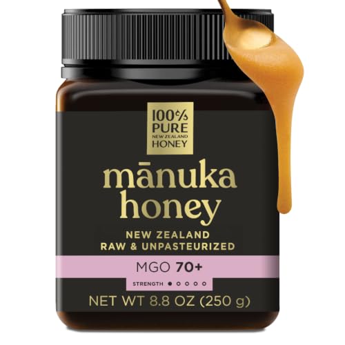 100% Pure New Zealand Manuka Honey MGO 70+ Monofloral Raw Honey 17.6 Oz