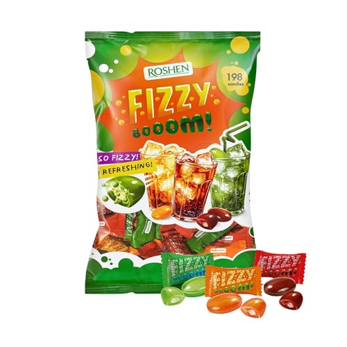 Roshen Citrus Mix Hard Candy – Assorted Fruit Flavors, Individually Wrapped, Bulk 2.2 lbs (1 kg) – Approx. 144 Pieces – Orange