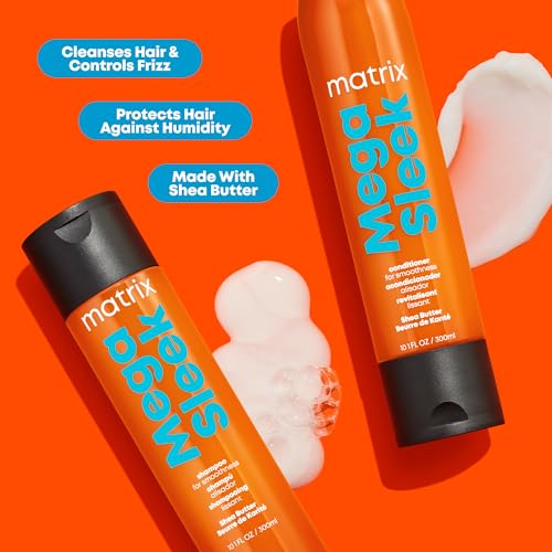 Matrix Mega Sleek Shampoo - Smoothing and Detangling, For Dry, Damaged & Frizzy Hair