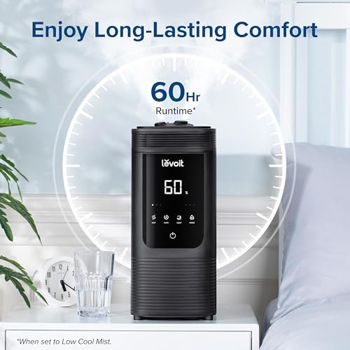 Levoit Humidifiers for Bedroom Large Room, 6L, 60H Runtime, 26dB, Smart App
