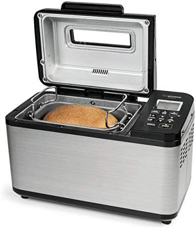 Zojirushi Bb PDC20BA Virtuoso Plus 2 Lb Breadmaker, Black | Gluten-free and whole-wheat programs, dual heaters, 13-hour timer