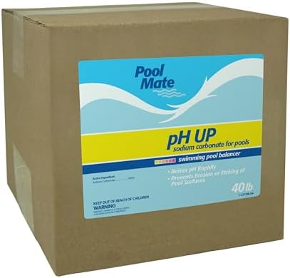 Pool Mate 25-Pounds Premium pH Up for Swimming Pools | 100% Sodium Carbonate, Raises pH, pH Increaser, Easy To Use, Works Fast