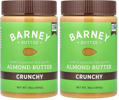 Barney Butter Almond Butter, Bare Smooth, 16 Ounce Jar, No Added Sugar or Salt, Skin-Free Almonds, No Stir, Non-GMO, Gluten Free, Keto, Paleo, Vegan