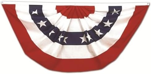 3x6 USA American Pleated Super-Poly Printed 2ply Flag 3' x 6' Bunting Fan House Banner Grommets Double Stitched Metal Eyelets For Hoisting Fade