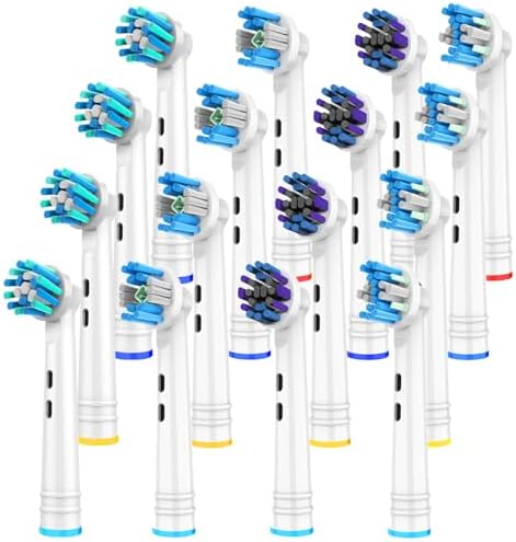Electric Toothbrush Replacement Heads 16 Pack/Compatible Oral B Braun Replacement Brush Heads/Compatible Oral B Replacement Brush Heads