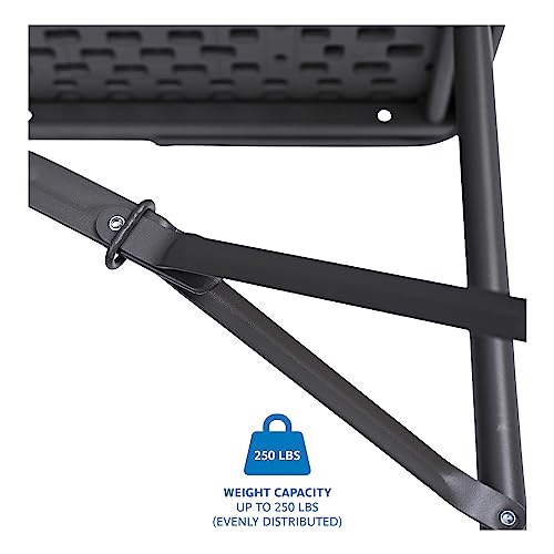Iceberg IndestrucTable Classic Center-Folding Table, 5 ft, Platinum Granite | Measures 60" x 30" x 29", holds up to 250 lbs, indoor and outdoor use, center-folding for easy carry, ideal for camping
