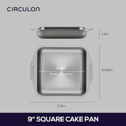 Circulon Total Nonstick Baking Pan / Nonstick Cake Pan, Round - 9 Inch, Gray
