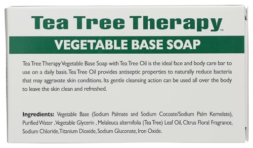 Tea Tree Therapy Vegetable Base Soap with Tea Tree Oil - 3.9 oz - Pack of 9