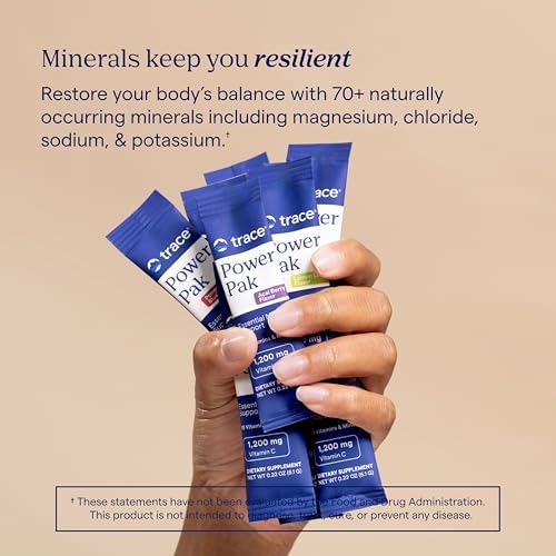 Trace Minerals Power Pak Electrolyte Powder Packets, Orange Blast, 30 Ct | 1, 200 mg Vitamin C plus Zinc, Immunity and endurance support, Sugar free