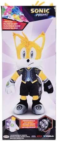 Sonic Prime 13-inch Soft Plush Tails Nine Ages 3+ (Officially licensed by Sega and Netflix)